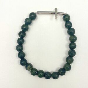 JC Walsh & Sons Ltd Connemara Marble and Sterling Cross Bracelet